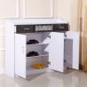 Buy cheap Melamine MDF Wood Shoe Cabinet Cabinet 3 Doors 100cm Height from wholesalers