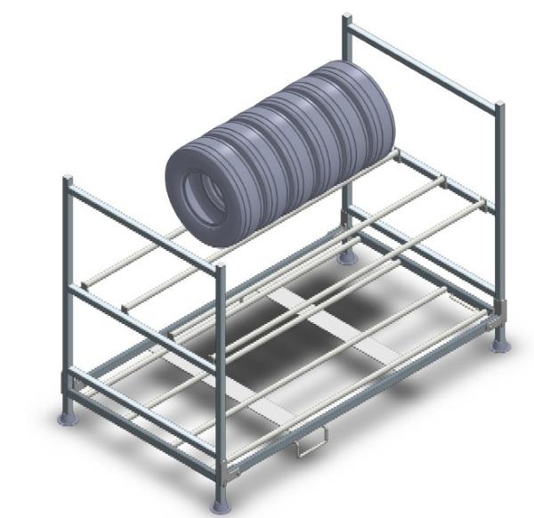 Buy cheap Industrial Metal Shelf System Warehouse Tire Storage Stacking Rack from wholesalers