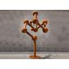Buy cheap Beautiful Public Corten Steel Sculpture , Geometric Rusted Steel Garden Art from wholesalers