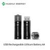 Buy cheap USB Rechargeable Li Ion Battery Cell , 1.5V 1000mAh AA 02 Type C Battery 18650 from wholesalers