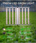 Foldable Aluminum 1000W LED Full Spectrum Grow Light 2496 LEDs Dimmable