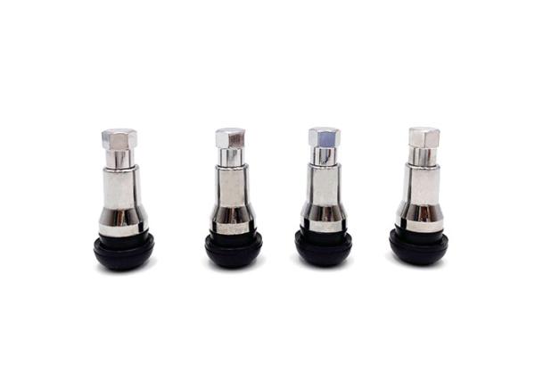 Buy cheap Chrome Sleeve Tubeless Snap In Valve Stem , Aluminum Valve Stems TR413AC from wholesalers