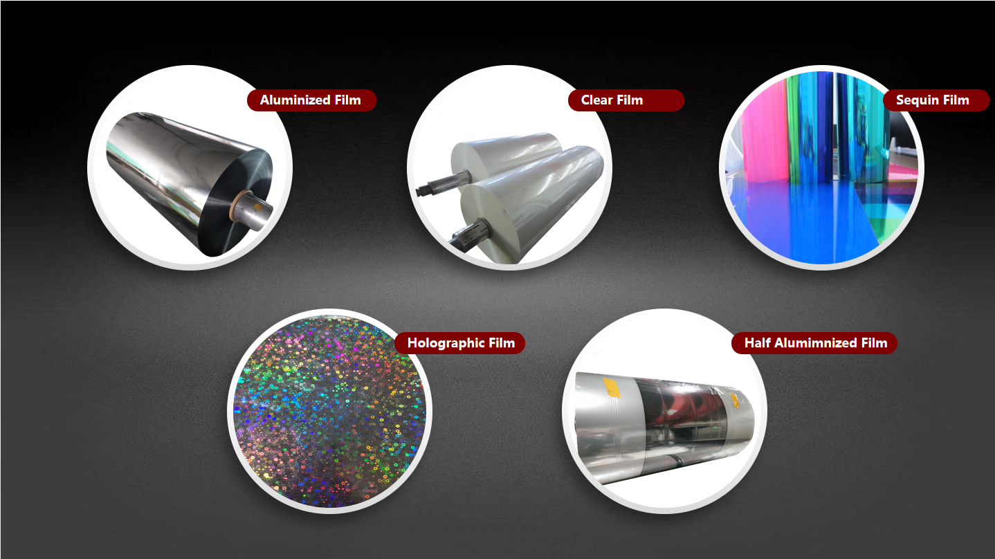 Multiple Extrusion Processing 75 Micron PET Film Silver Color Mirror Reflective Plastic Film Rolls Opaque