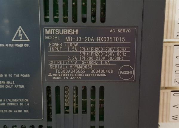 200W MITSUBISHI MR-J3-20A-RX035T015 AC Servo Amplifier 1.5A Industrial DRIVE