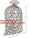Merry Christmas Santa Claus Pattern Jumbo Bicycle / Bike Sack Gift Bag For