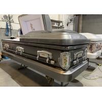 Buy cheap Dignified Farewell Steel Casket Box Decorable For Funeral Arrangements product