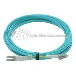 Aqua 2.0mm OM3 LC UPC Fiber Optic Patch Cord 850nm