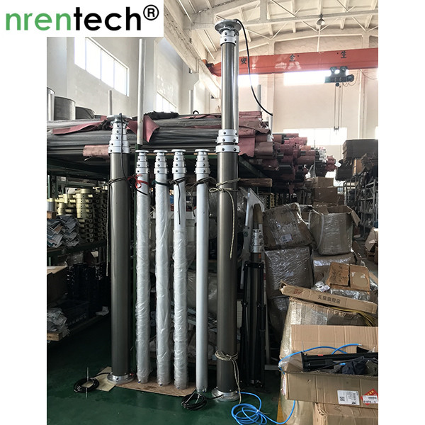 9m inside wires pneumatic telescopic mast NR-2200-9000-50D