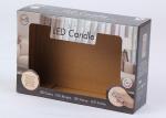 Glossy Corrugated Small Gift Boxes With Clear Window Oil Vanishing Finishing