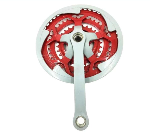 Buy cheap Red Color Bicycle Chainwheel Crank 3 Speed Crankset 28 38 48 T 165 MM from wholesalers
