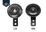 Black Universal 105db Other Motorcycle Parts 48v Loud Horn Scatter Bracket