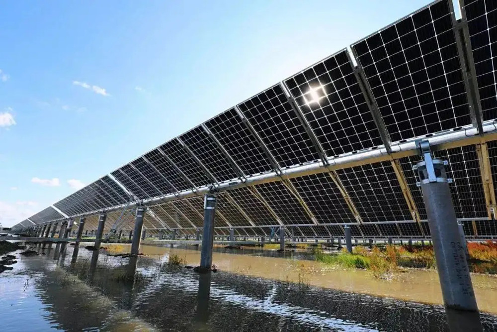 Concrete Solar Panel Ground Mount Solar Tracking System Backtracking function