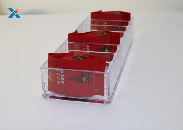 Multi Function Acrylic Storage Box , Acrylic Tea Box For Coffee Collection