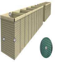 Buy cheap Galfan Coated Defensive Hesco Barrier Easily Assembled 50 X 50mm product