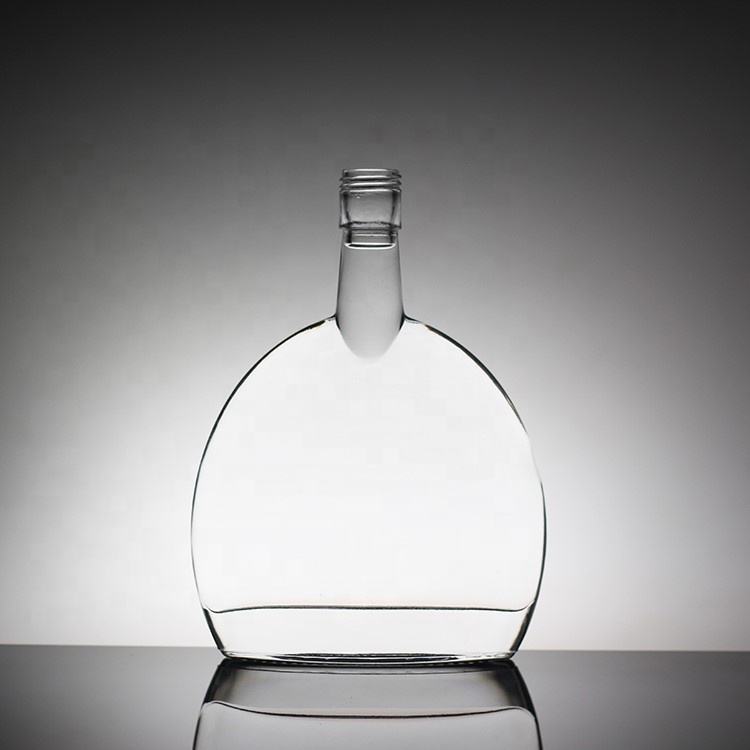 Logo Printed Glass Bottle Vodka Whisky with Screw Top and Grenade Shape
