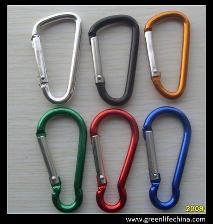 Buy cheap Professional 6cm aluminum carabiner keychain hooks popular logo printed promotional gifts from wholesalers