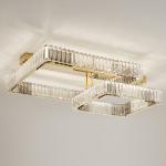 Luxury Living Room Smart Led Chandelier Modern Hall Glossy K9 Crystal Ceiling