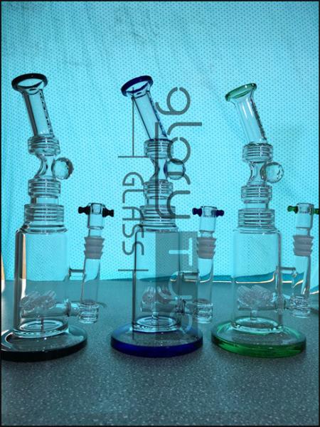 Buy cheap 14 Inch Glass Water Bongs Smoking Pipe Borosilicate Glass With Quartz Banger from wholesalers
