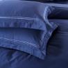 Buy cheap Dark Blue Home Textile Products Egyptian Cotton Bedding Sets Good Permeability from wholesalers