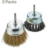 Buy cheap 8.5cm Wire Wheel Brush Set 2pcs Knotting Crimping Stainless Steel Cup Brush from wholesalers