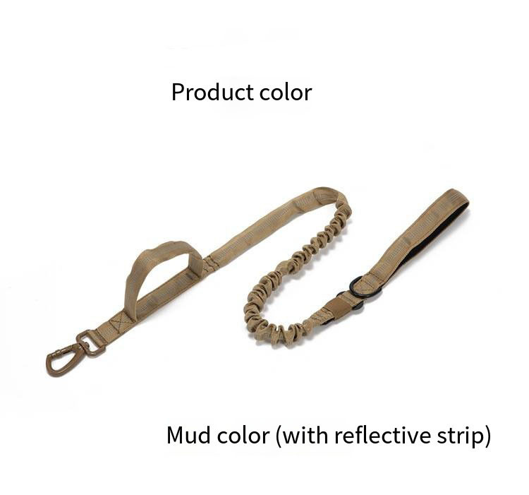 Pet Explosion Proof Reflective Leash Double Handle Nylon Tactical Dog Leash