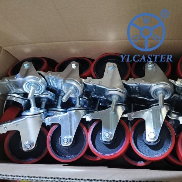 Quality Medium Duty 4 Inch Casters 3-1/2 Inch Swivel Radius Temperature Range 0 To 180 Degrees F for sale