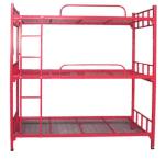 Black Metal Frame Triple Bed Adult 3 Tier Bed Steel Home Business Furniture