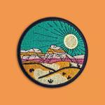 Round Shape Clothing Embroidery Patches Custom Fashion 3d Embroidered Patches