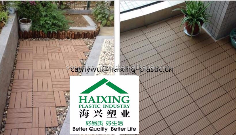 Embossed Surface PVC/WPC Deck Tiles for Outdoor Garden Floor 3 Years After-sales Service