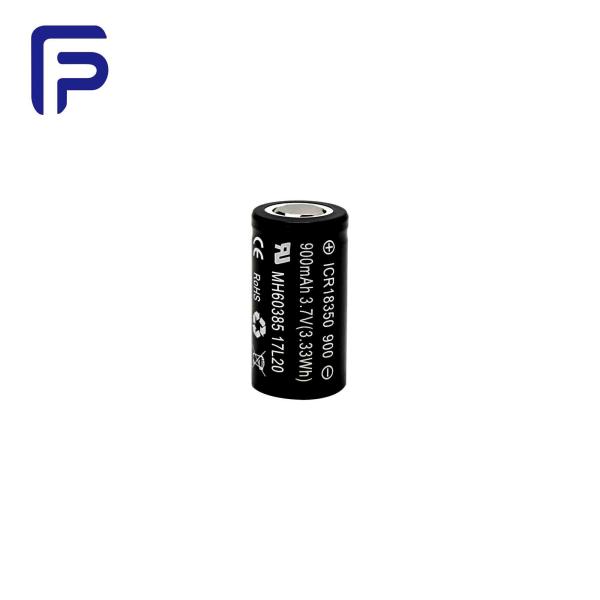 Quality 18350 Lithium Ion Battery Cells 900mAh 3.7V Pvc Material CE UL ROHS Certificate for sale