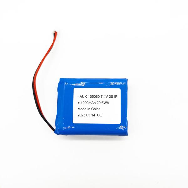 Germany 4000mAh 7.4V 29.6Wh 2S1P Lipo Battery 105060 Lithium Polymer Battery