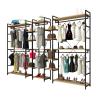 Buy cheap Commercial Metal Display Fixture Heavy Duty Retail Shelving Apparel Rack Display Clothes Rail from wholesalers
