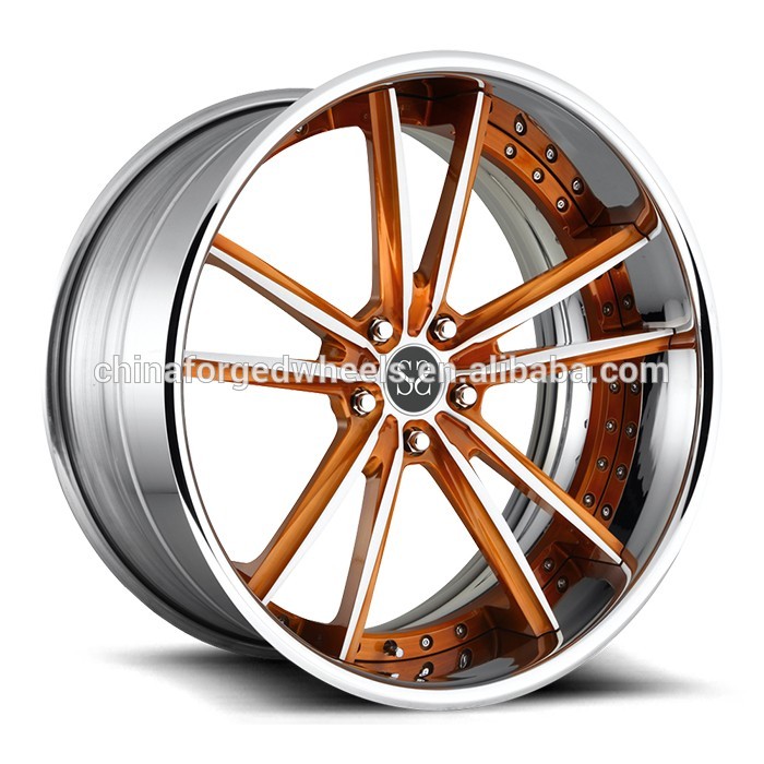 Customized Alloy Rims For lAMercedes-Benz AMG GTS / 21inch 2-Piece Forged Wheels Custom Bolt Pattern 5x112