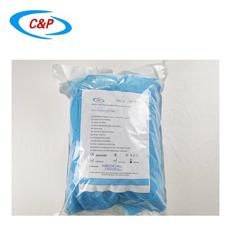 Breathable Blue Arthroscopy Drape With SMS Fabric OEM Service Available For Knee Orthopedic Surgery