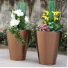 Buy cheap Luxury outdoor golden flower planter large round garden flower pots from wholesalers