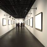 Industrial Black White art wall spotlights long pole picture led light (WH-RC-02