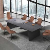 Buy cheap 8 Seater Office Meeting Room Table Dark Grey OEM For Business Premises product