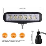 18W Waterproof Blue White 6.2" LED Spreader Lights