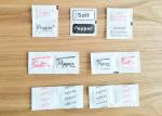 Salt&Pepper Twin Packet Condiment Packets , Salt Sachet, Pepper Sachet,