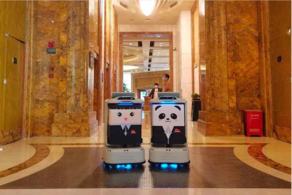 Buy cheap Hotel Self Delivery Robot Lockable Payload Food Delivery Robot Restaurant 10 Degrees from wholesalers