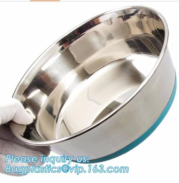 Premium Colorful Dog Water Food Bowl, Dog Food Bowls Pet Feeder Bowls with Mat,