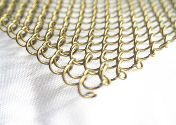 Buy cheap Durable Metal Mesh Drapery Restaurant Hotel Fireplace Spark Screen Mesh Curtains 6x6mm from wholesalers