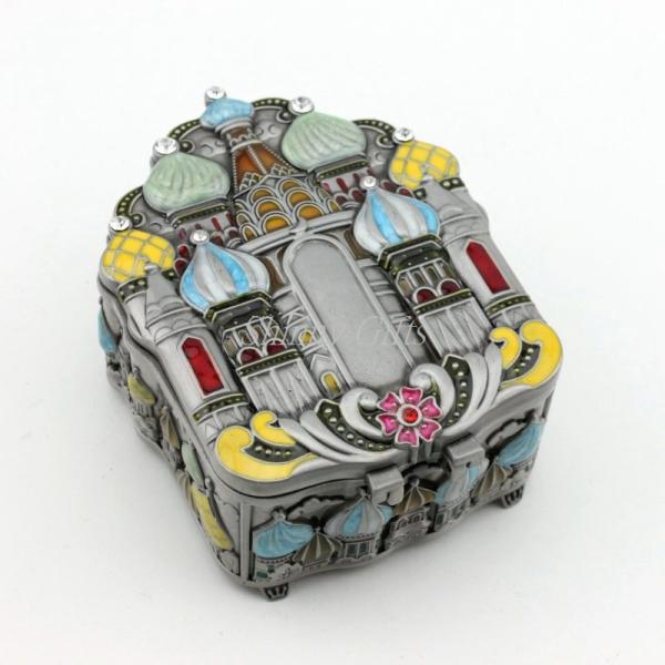 Buy cheap Castle Desgin Home Decoration Antique Metal Jewelry Storage Box from wholesalers