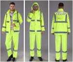Fluorescent Green Outdoor Traffic Duty Flood Control Emergency Raincoat Rain