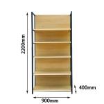Metal Wood Gondola Shelving Heavy Duty 4 Post Shelves For Retail Store