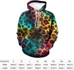 Color Rainbow Printed Hoodie Tie Dye Sweatshirt Fashion Graphic Pullover For Men