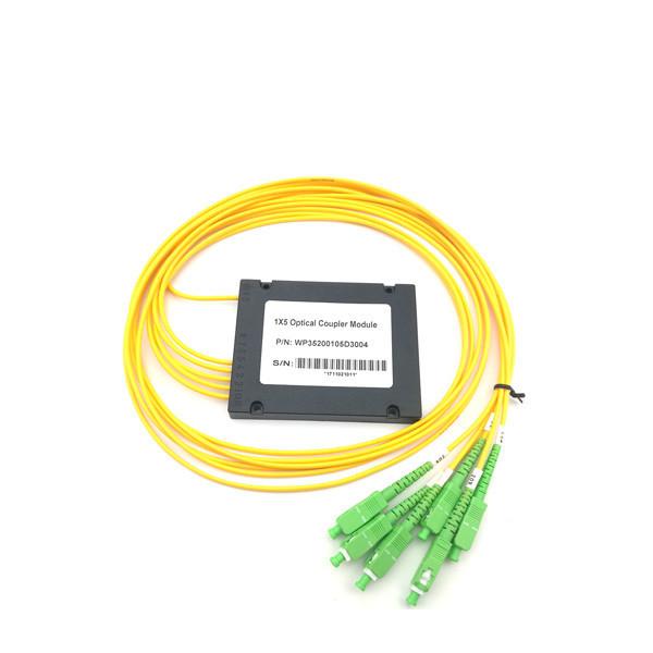Quality CATV 5 Way Fused Fbt Passive Fiber Splitter 1x5 Singlemode Optical Coupler Module for sale