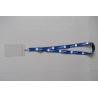 Buy cheap Navy blue polyester sports neck ribbon with plastic name badge, from wholesalers