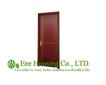 Walnut Wood Veneer door, For Apartment, With hardware and accessories