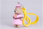 Promotional Soft PVC Rubber Cute Key Chains Ring, Miniature Pendant Keyrings for